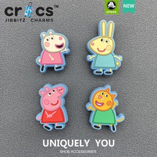 crocs jibbitz set charms ตัวติดรองเท้า แท้ เปปป้าหมู หัวเข็มขัดรองเท้าลายการ์ตูน