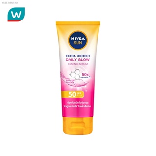 ⚡ส่งด่วน⚡Nivea นีเวีย ซัน บอดี้ เอสเซนส์เซรั่ม เอ็กซ์ตร้า โพรเท็ค เดลี่ โกลว์ SPF50 PA+++ 180 มล.