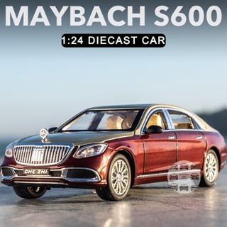 Maybach S600L โมเดลรถยนต์อัลลอย 1:24 ของเล่นสําหรับเด็ก