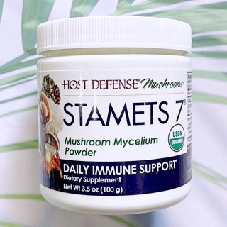 สารสกัดจากเห็ดออแกนิค รวม 7 ชนิด Host Defense® Stamets 7 Mushroom Mycelium Powder 100 g (Fungi Perfecti®)