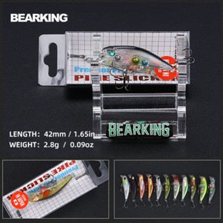 Bearking เหยื่อตกปลา 42 มม. 2.8 กรัม 4 ชิ้น ต่อล็อต 0.3-0.6 ม.