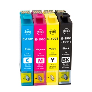 [สต็อกประเทศไทย] 4 pack 190XL (T1901-1904) compatible ink cartridges for EPSON WF-2528 WF2528 WF2538 WF2548 printer