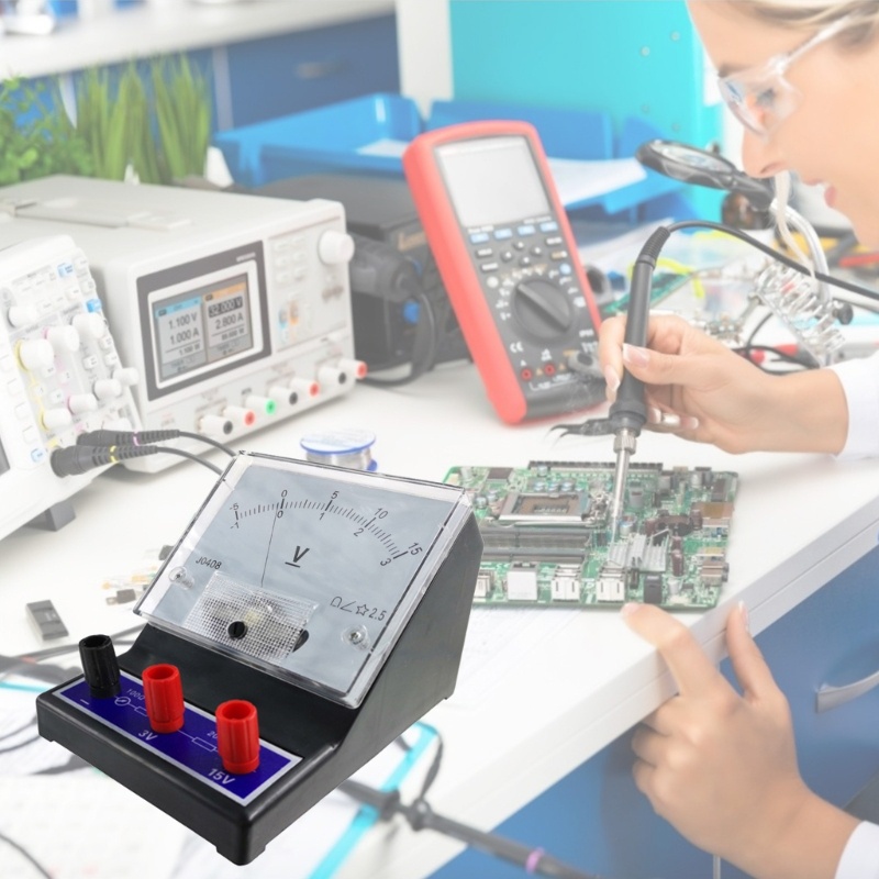 Pcf * DC โวลต์มิเตอร์แผงอนาล็อกเครื่องวัดแรงดันไฟฟ้า Mechanical Pointer ประเภท -1-0-3V -5-0-15V สําหรับฟิสิกส์การสอน