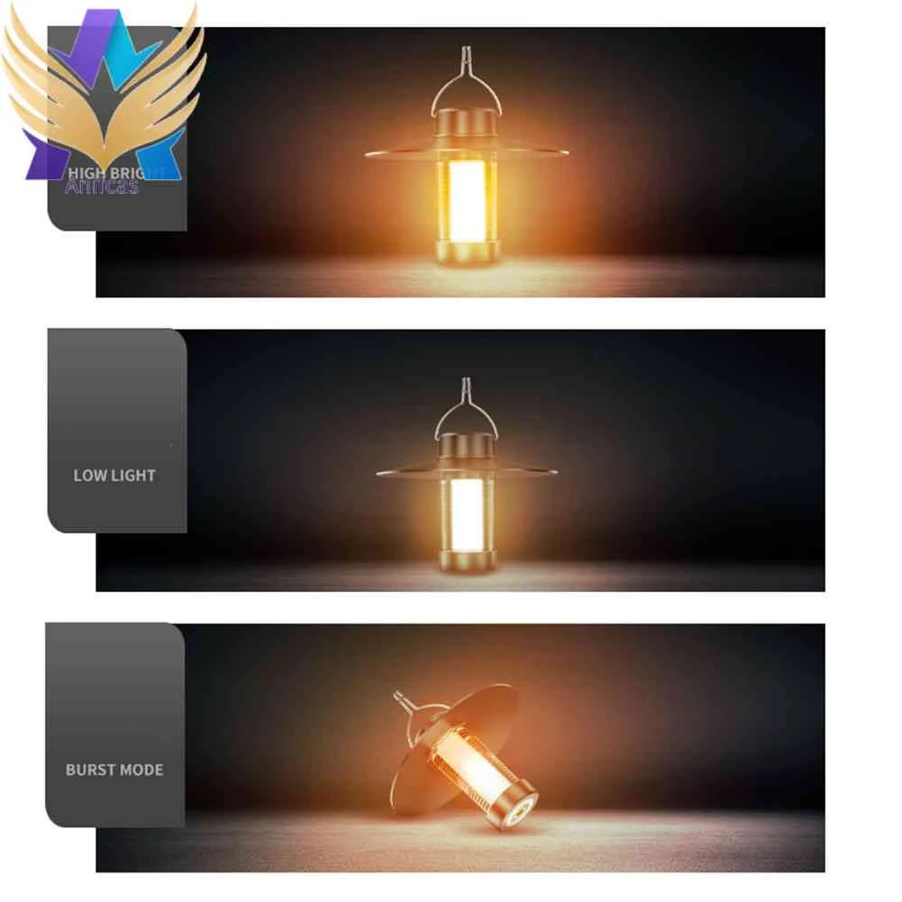 อุปกรณ์แคมป์ปิ้ง โคมไฟไฟเต็นท์  LED หรี่แสงได้ พร้อมตะขอ สําหรับตั้งแคมป์ แคมป์ปิ้งเต็นท์ Type-c ไฟแคมป์ปิ้ง ชาร์จพร้อมตะขอตั้งแคมป์โคมไฟตกแต่งสวนหรี่แสงได้น้ำหนักเบาสำหรับอุปกรณ์กลางแจ้ง thumbnail 5