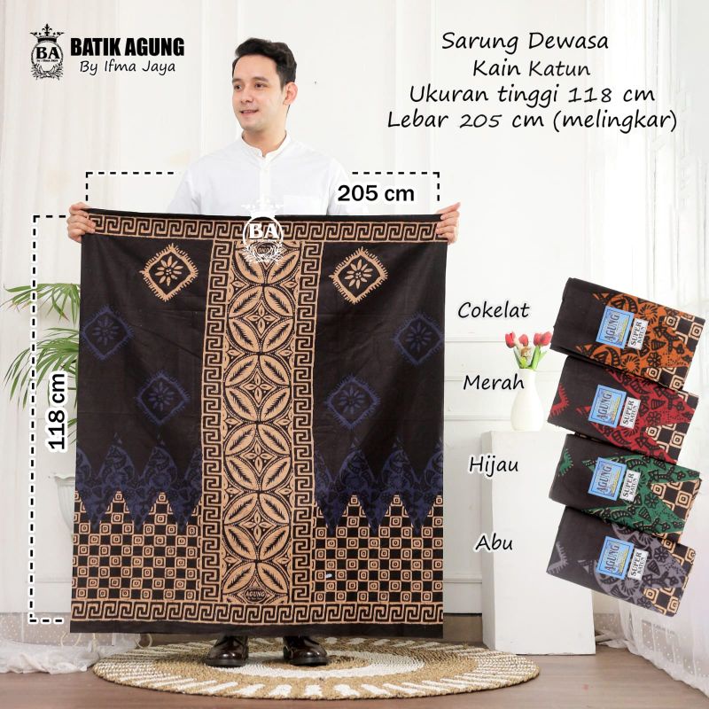 Katun ผ้าบาติกผู้ชาย sarong/COTTON sarong/ผ้าซิ่นด้วยผ้าบาติกชวา