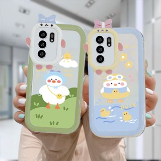 เคสโทรศัพท์อ่อนโยนตัวการ์ตูนน่ารักเป็ดน้อยสีขาว OPPO Case A5S A57 A3S A76 A96 A16 A95 A55 A77S A15 A56 A54 A7 A5 A9 A31 A53 A33 2020 A12 A1K A16E A16K A54S Reno 5 Lite