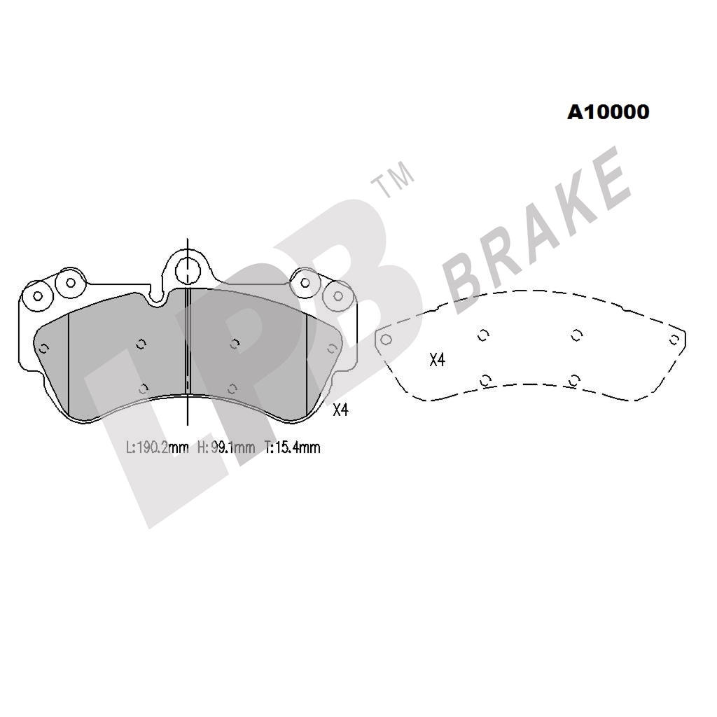 (FRONT) VW Touareg 7L 3.2 02-06 Touareg 7L 3.6 FSI 05-10 Porsche Cayenne (9PA) 3.6 Volkswagen LPB ผ้