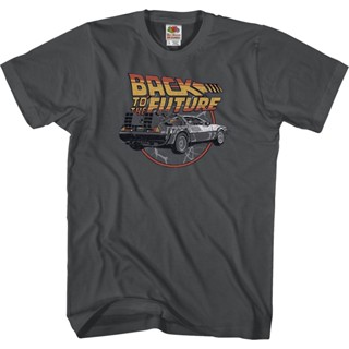 เสื้อยืดตลก Lightning Bolts Back To The Future T-Shirt เสื้อโอเวอร์ไซ เสื้อโอเวอร์ไซ