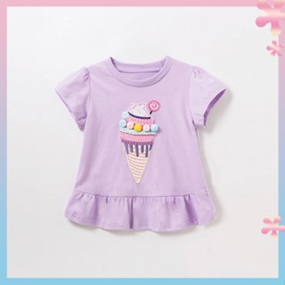 Girls short-sleeved T-shirt 2022 new thin childrens summer clothes babys cotton summer clothes Top Babys half sleeve