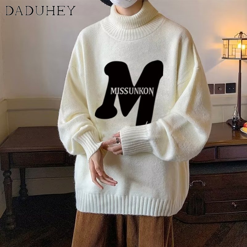 DaDuHey Men's Autumn and Winter Korean Style Trendy Thick Sweater Ins Fashionable All-Match Loose Sweater #4