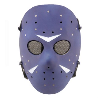 หน้ากาก Mask Friday The th วันศุกร์ที่ 13 Jason Voorhees เจสัน วอร์ฮีส์ C-5 สีน้ำเงิน วัสดุ PC เกรด A สุดโหด Horror