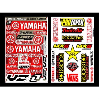 Rockstar Yamaha Team สติ๊กเกอร์ Racing สติ๊กเกอร์สำหรับแต่ง รถมอเตอร์ไซค์ บิ๊กไบค์ รถยนต์ Car เนื้อPVC เคลือบเงา กันน้ำ