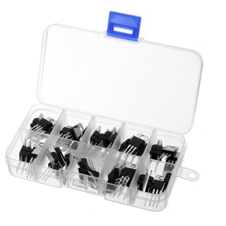 ชุดรวม IC Voltage Regulator 10 ค่า รวม 50 ตัว IC Voltage Regulator Assortment Kit Box ชุดรวมไอซีควบคุมแรงดันไฟ