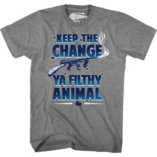 Keep The Change Ya Filthy Animal Home Alone T-Shirt เสื้อแฟชั่นผญ2022 อื่นๆ เสื้อ ยืด ผู้ชาย