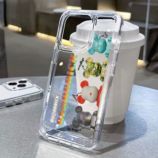 ❤️จัดส่งทันที❤️เคสไอโฟน11 12 13 14 Pro max เคสใส Colorful Bearbrick clear Case For iPhone 11,12,13,14,12PM,13PM,14PM