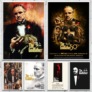 โปสเตอร์กระดาษคราฟท์ ลายภาพยนตร์ The Godfather สไตล์คลาสสิก สําหรับตกแต่งบ้าน บาร์ บาร์กาแฟ