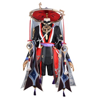 Holoun Genshin Impact Balladeer Scaramouche Wanderer Kunikuzushi ชุดเดรสคอสเพลย์อนิเมะ สําหรับปาร์ตี้ฮาโลวีน