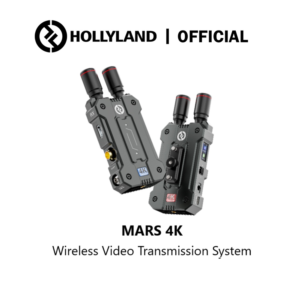 Hollyland Mars 4K กล้องไร้สาย 5G ระบบส่งสัญญาณวิดีโอ UHD 4Kp30/1080p60 150m ช่วง 66ms Delay สําหรับก