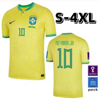 เสื้อกีฬาแขนสั้น ลายทีมชาติฟุตบอล Brazil Fan version 22-23 ชุดเหย้า สําหรับผู้ชาย