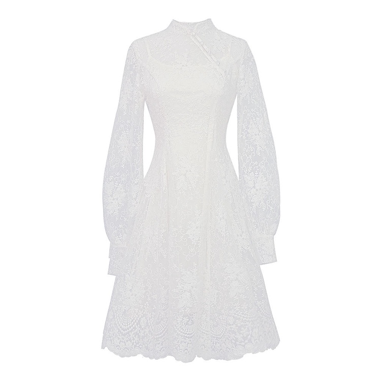 BElegant Fairy Dress French Style Designer Party Casual Long Sleeve Vintage Lace Dress Women'S Clothing Autumn 2022  #7