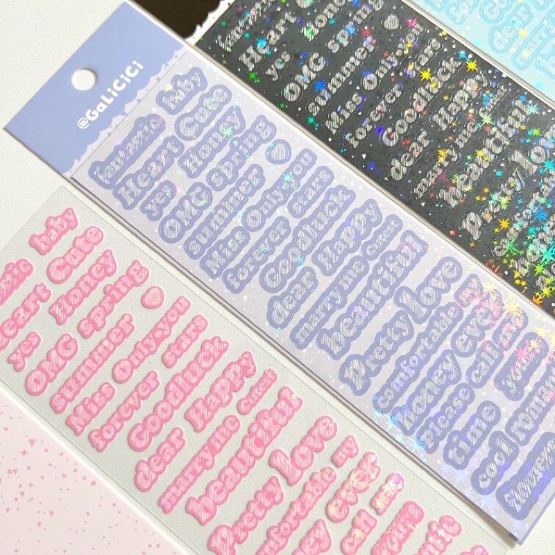 Quote Sticker สติ๊กเกอร์คำภาษาอังกฤษ สติกเกอร์พร้อมส่งในไทย สติ๊กเกอร์ศัพท์อังกฤษ แต่งสมุด DIY