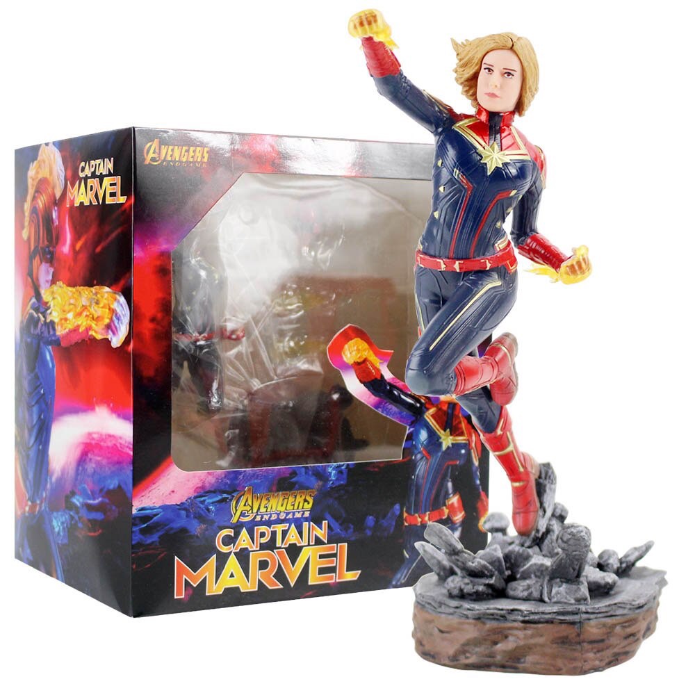 Marvel Avengers Captain Marvel 1/10 PVC Statue Figure Model 20.5 cm