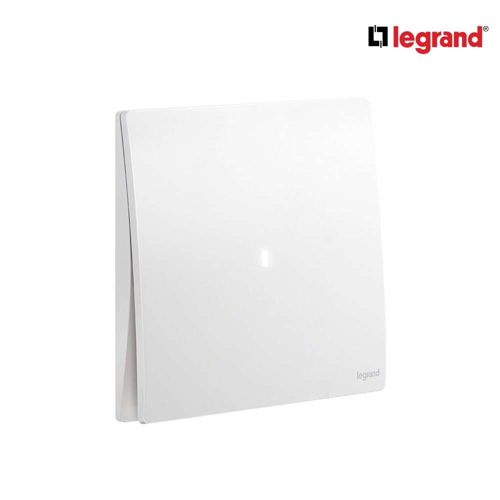 Legrand สวิตช์สองทาง 1ช่อง สีขาว มีไฟ LED 1G 2W 16AX Illuminated Switch  |Mallia Senses |Matt White|
