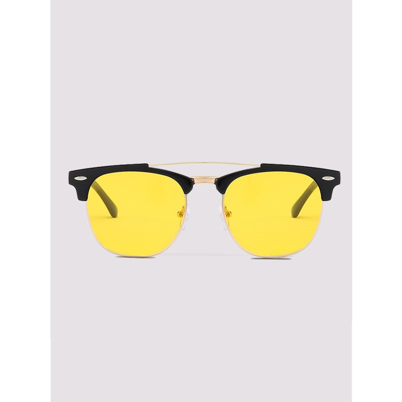 sunglasses men polarized uv400 men sunglasses vintage style club master RB3816 ดำ/เหลือง
