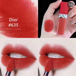 แท้ทั้งร้าน !! ลิปดิออร์ของแท้ ราคาถูก DIOR ROUGE ULTRA CARE LIQUID สี 635 FLIRT ขนาดปกติ #NO BOX