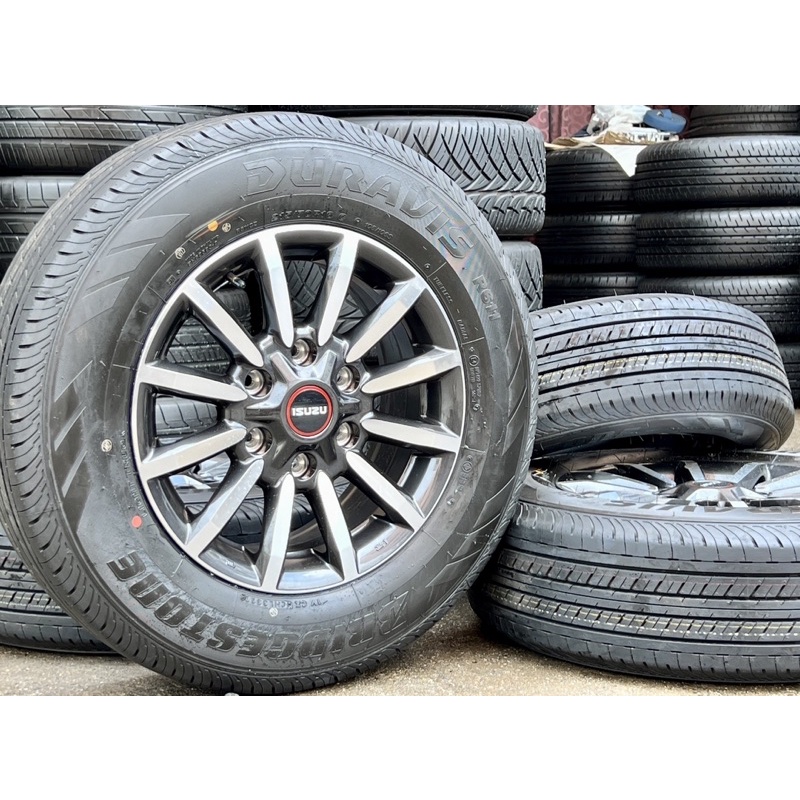 ล้อIsuzu Dmax ขอบ16”215/70/16”ถอดป้ายแดงพร้อมยางบริสโตนปี22