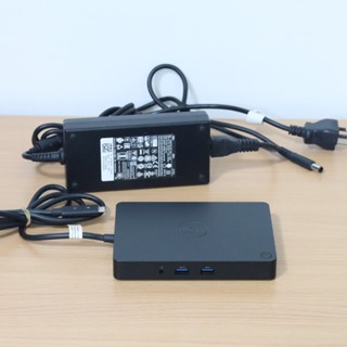 Dell K17A001 - WD15 Docking Station K17 K17A Thunderbolt USB-C 4K  พร้อม Adapter DELL 19.5V 9.23A  หัว 7.4*5.0 มือสอง