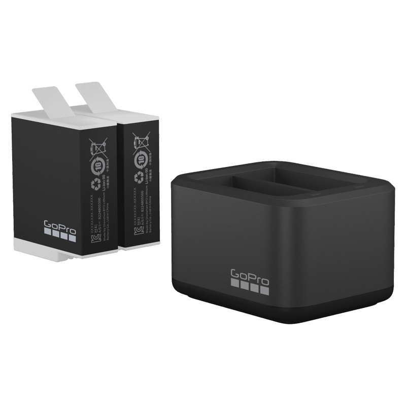 GoPro  Dual Battery Charger + 2 Enduro Batteries Super Batteries (For Hero12/11/10/9 Black)