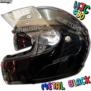 HJC C90 METAL BLACK [ ยกคาง ] [ แว่น 2 ชั้น ]