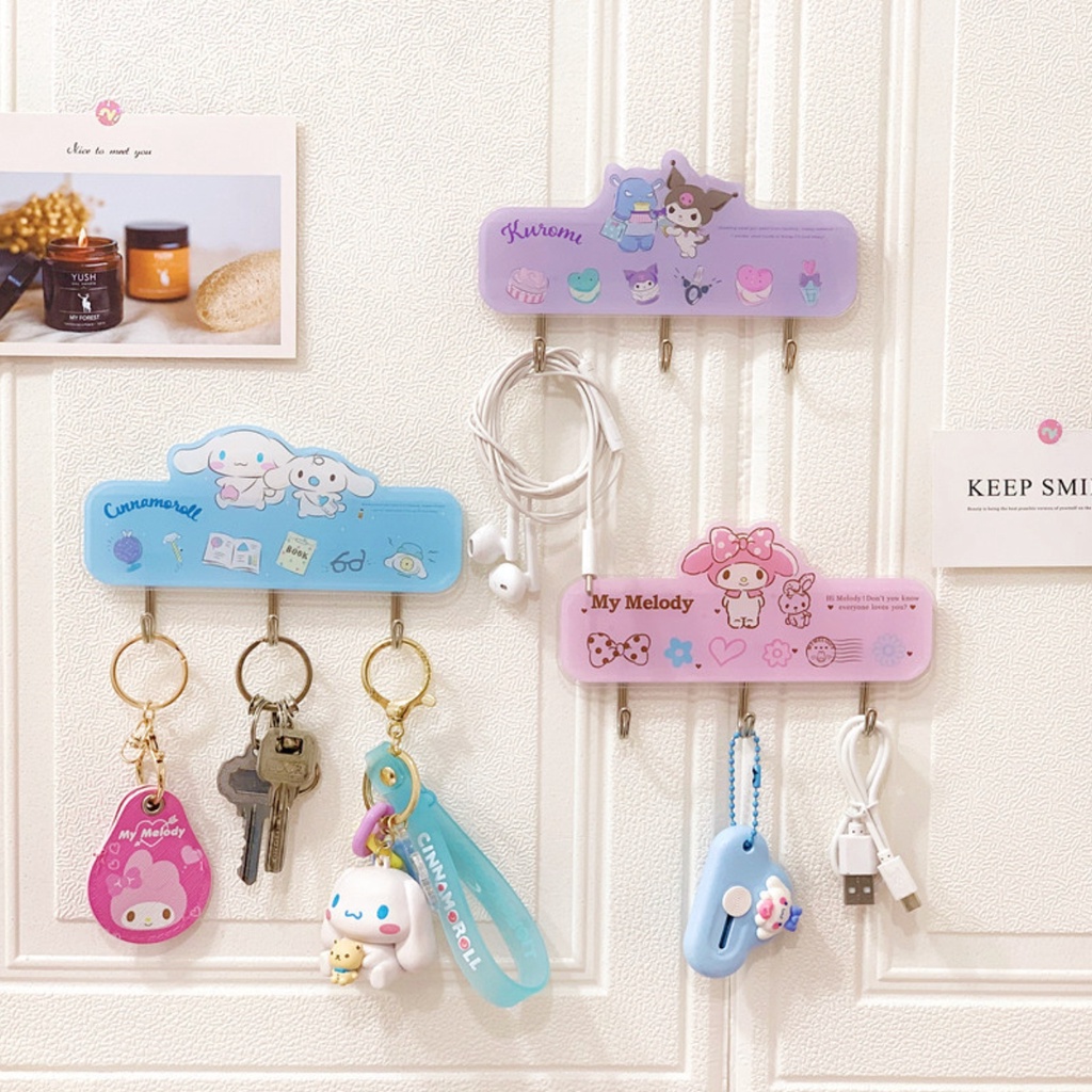 พร้อมส่ง ตะขอแขวนติดผนัง อเนกประสงค์ ที่แขวนกุญแจ ตะขอแขวนน่ารัก ลายการ์ตูน | Bluerubystore
