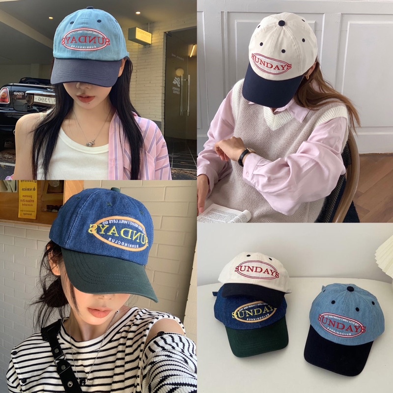 หมวกแก๊ปเบสบอลปัก SUNDAYS มี 4 สี