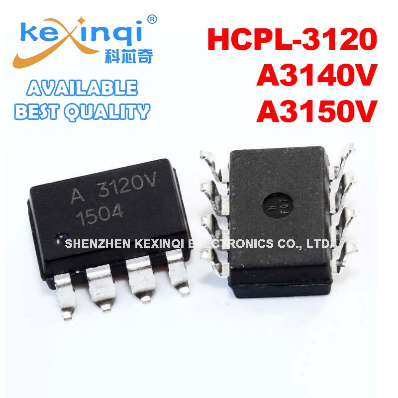 10 ชิ้น/ล็อตคุณภาพดีที่สุด Optocoupler A3120 HCPL-3120 Patch SOP8 HCPL-3150 3140 A3120V A3140V A3150