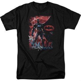 Batman Lightning Storm DC Comics T-Shirt เสื้อยืดสีขาว เสื้อโอเวอร์ไซ