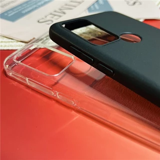 ปลอก TCL 30 SE เคสสีดําโปร่งใสซิลิโคน TPU นุ่มเคสโทรศัพท์