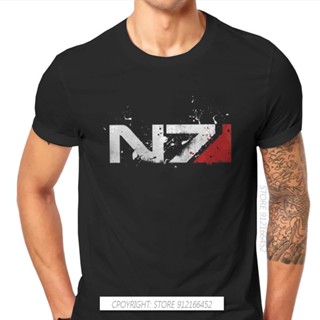 【Plus Size】เสื้อยืดคอกลม ผ้าฝ้าย 100% พิมพ์ลาย Mass Effect Game Distressed N7 คุณภาพสูง สําหรับผู้ชาย