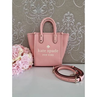 (ผ่อน0%) กระเป๋าสะพายข้าง Kate Spade Ella Mini Tote K7295 สีชมพู ขนาด 7 นิ้ว