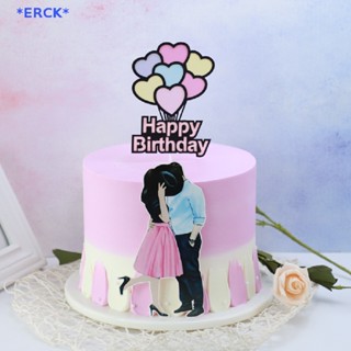 Erck&gt; ป้ายธง Happy Birthday สําหรับตกแต่งเค้ก เบเกอรี่ ปาร์ตี้ งานแต่งงาน