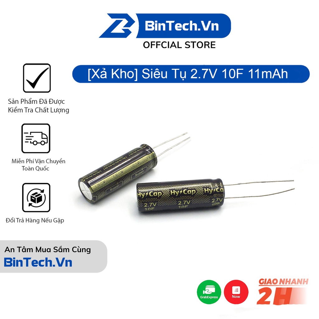 Super Capacitor 2.7V 10F 11mAh 10F 2.7V ใช้ทําเครื่องเชื่อม UPS - BintechM2M