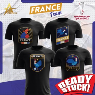 FRANCE Fifa World Cup 2022 Qatar Football Ready Stock!! SHORT AND LONGSLEEVE Hot Design New T-Shirt