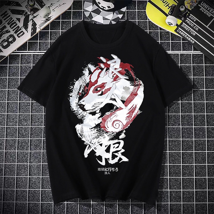 D128 (พร้อมส่ง）เสื้อยืดแขนสั้ง สำหรับชายและหญิง.ลายแฟชั่งนานาชาติ ใส่เทียวออกกำลังกายได้