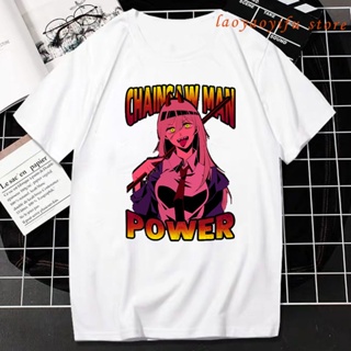 oversize T-shirt เสื้อยืด พิมพ์ลายกราฟฟิค Chainsaw Man Hen โอเวอร์ไซซ์ แฟชั่นฤดูร้อน สําหรับผู้ชาย และผู้หญิง S-5XL