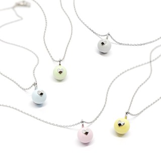 Fyne Fories Otherways Necklace - Pastel ♡ สร้อยคอมุก Swarovski สีพาสเทลติดหัวใจ ♡ fynefories