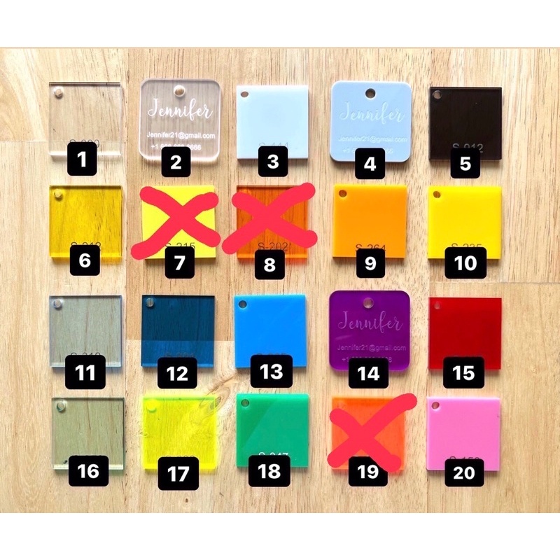ป้ายแท็กอคิริคห้อยกระเป๋าเดินทางใส่ชื่อตามสั่ง#LTC033