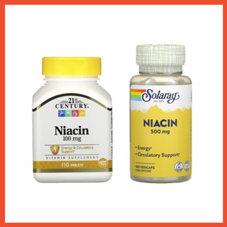 Niacin ( ไนอะซิน, วิตามินบี 3, Vitamin B3 ) ชนิดเม็ด Solaray