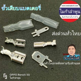 ขั้วเสียบแบตเตอรี่ ขั้วแบตเตอรี่ แบบเสียบ หัวแบนฝังบอร์ด ขั้วจั๊มสายแบตเตอรี่ หางปลา แบต UPS ไมก้าลำพูน