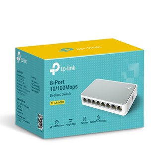 สวิตช์ฮับ 8 พอร์ต ตัวเพิ่มช่องสายแลน ขนาดเล็ก TP-Link TL-SF1008D Switch Hub 10/100Mbps Desktop Switch